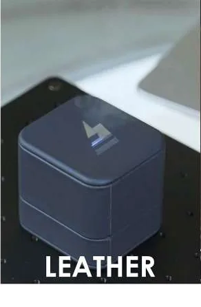 Leather goods marked with an EST-F1 portable laser marking machine
