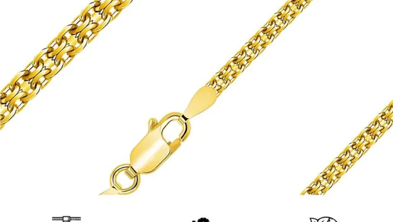 Gold Bismark chain produced on a Bismark chain coupling machine
